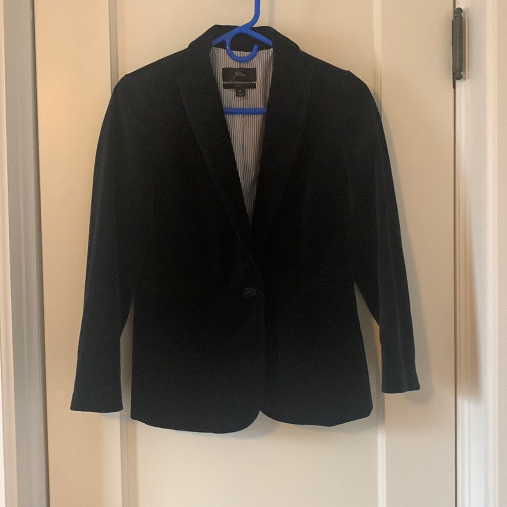 Black velvet blazer